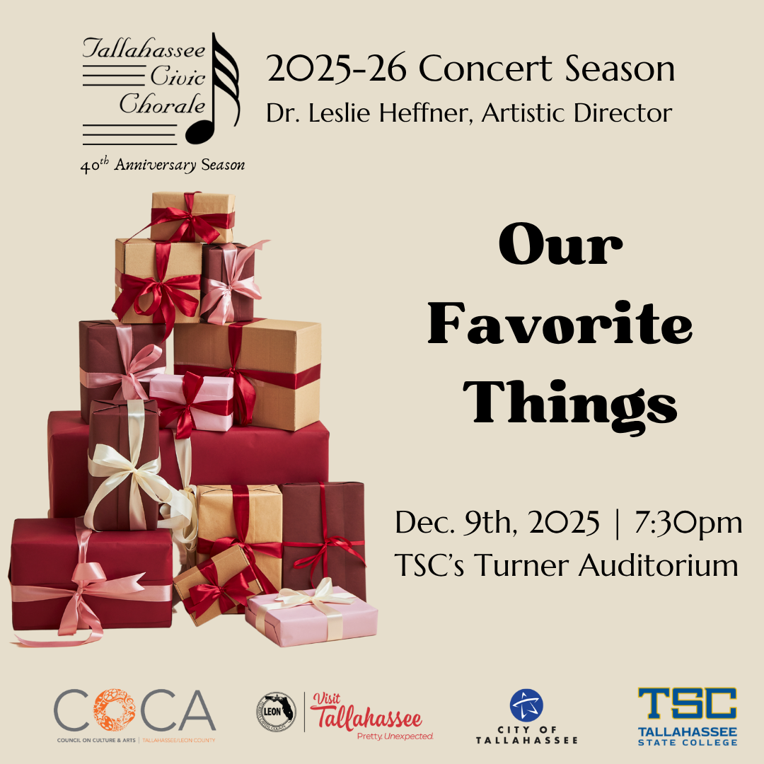 Tallahassee Civic Chorale's Fall Concert: Our Favorite Things