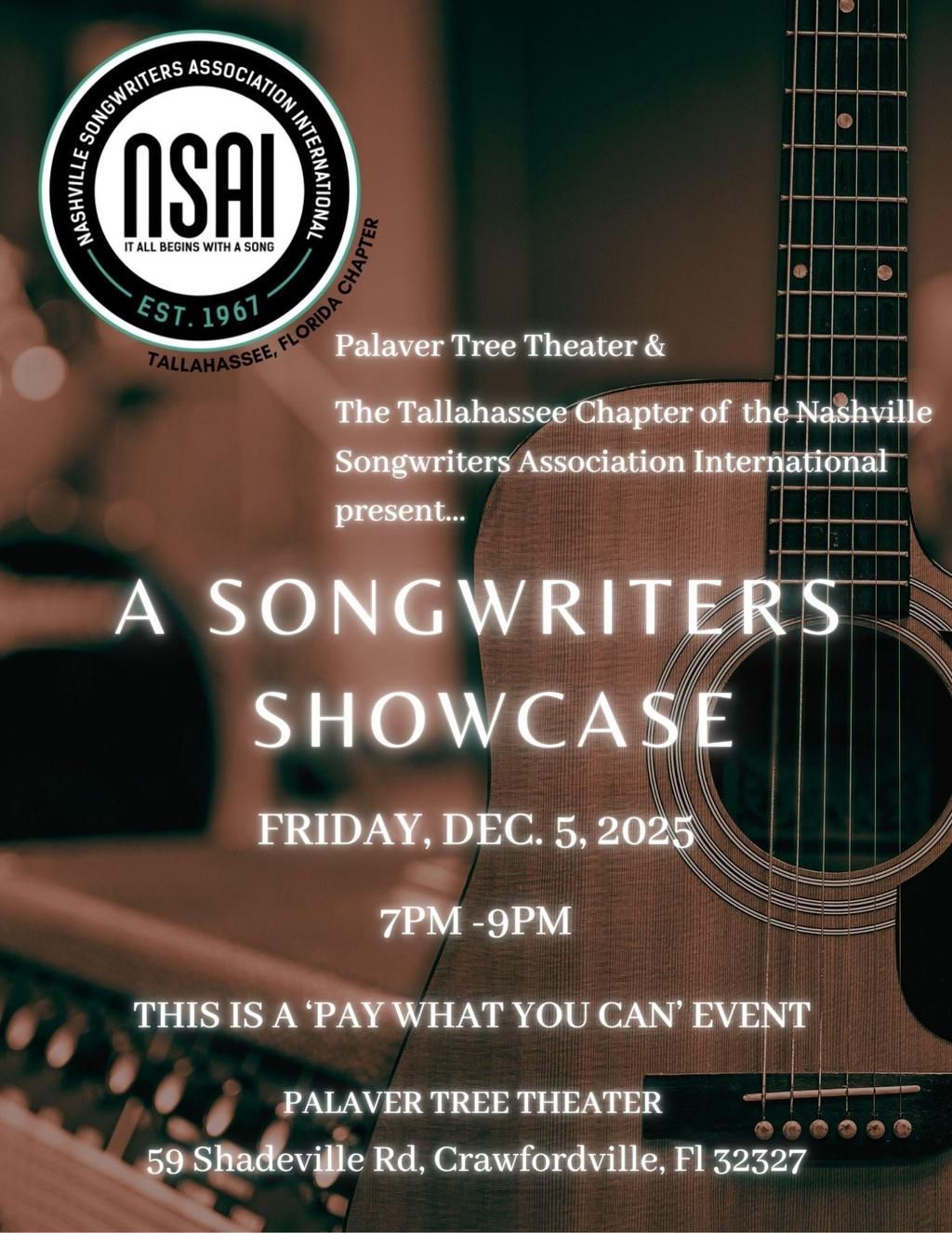 A Songwriters Concert Evening Of New Original Music