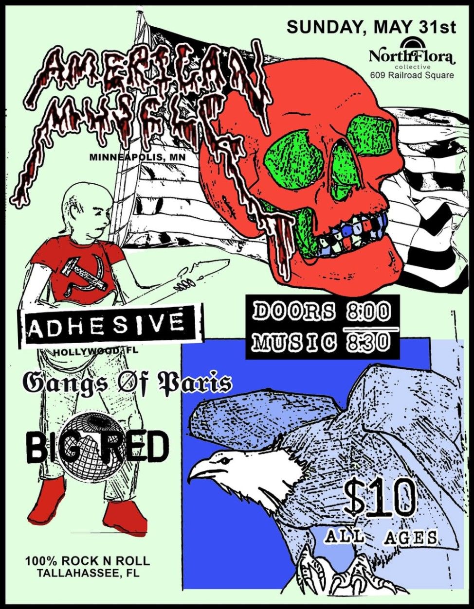 RIP Records Presents American Muscle w/ Adhesive, Big Red, and Gangs of Paris