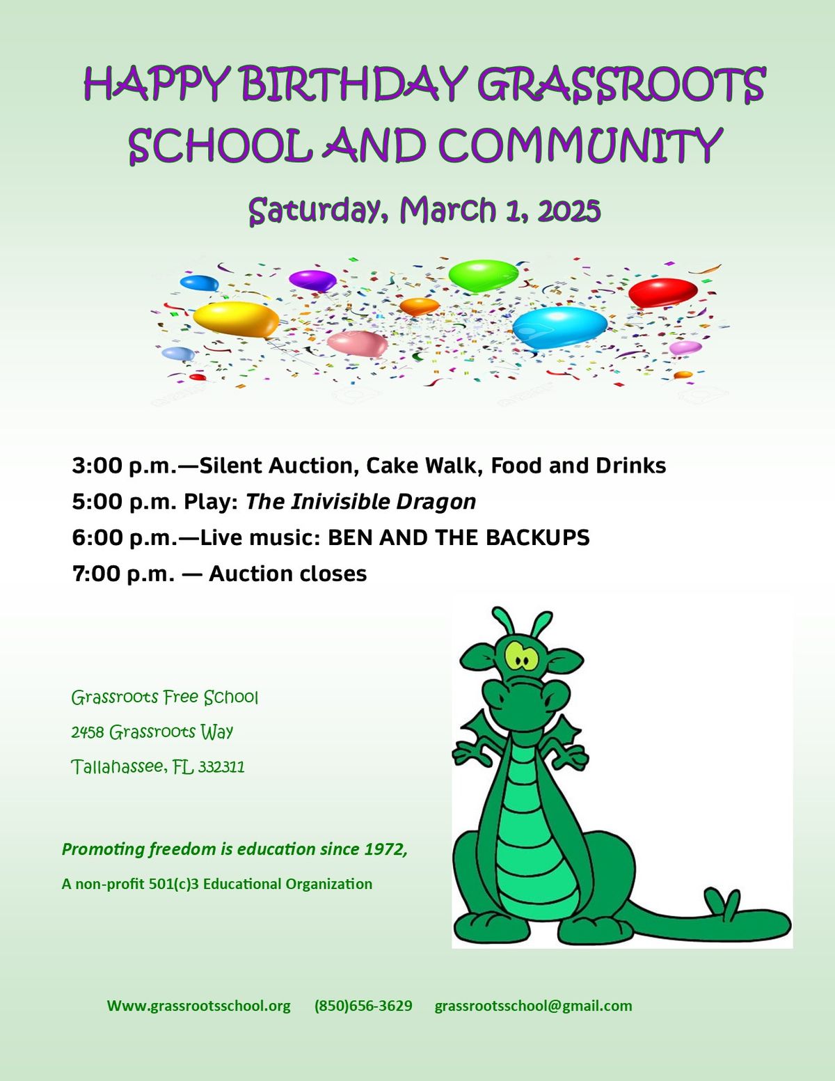 Grassroots Birthday Benefit