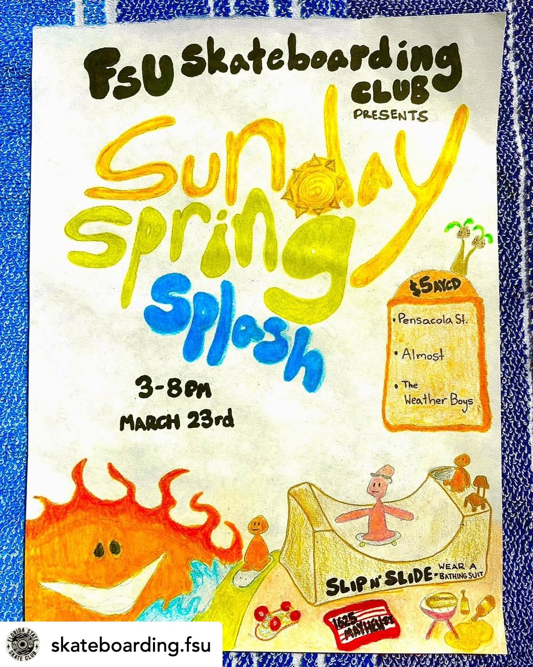FSU Skateboarding Club Presents: Sunday Spring Splash
