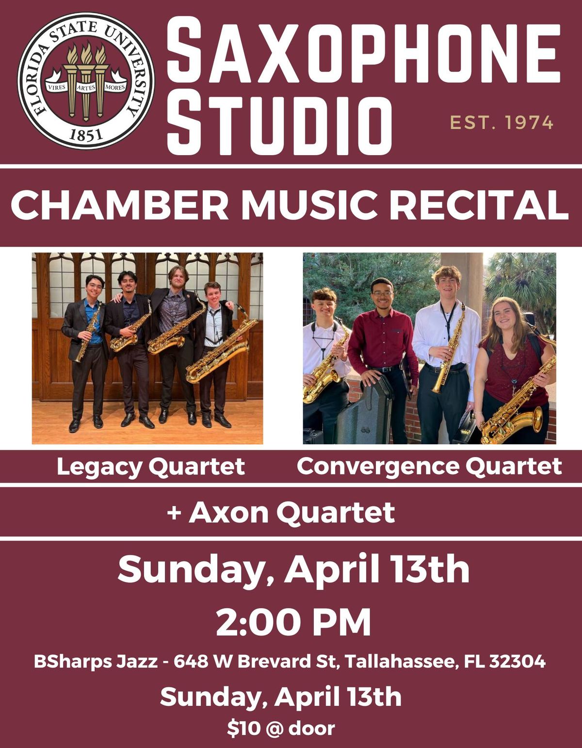 Saxophone Studio Chamber Music Recital