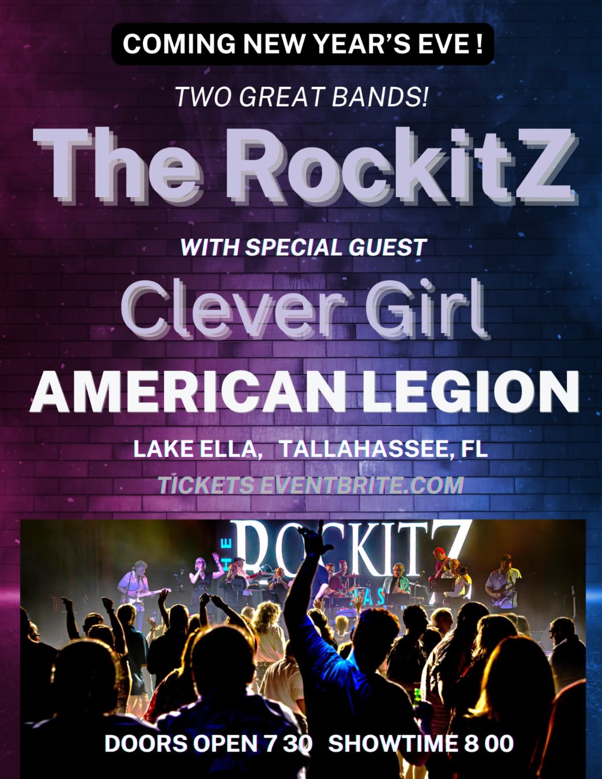 New Year's Eve Party with RockitZ and Clever Girl!